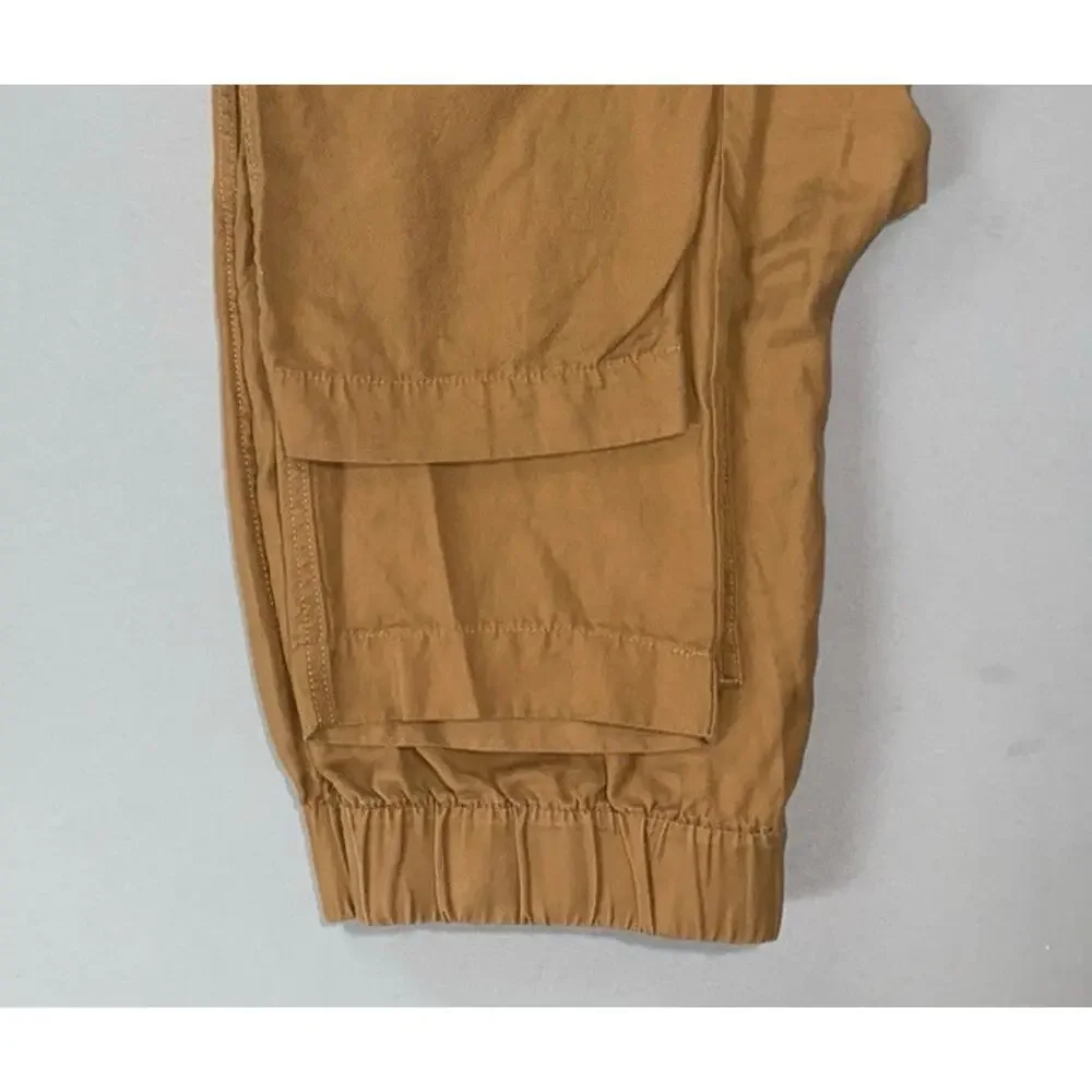 Banana Republic Linen Blend Pull On 'Tapered Crop Pant' in Black. Women's M, EUC